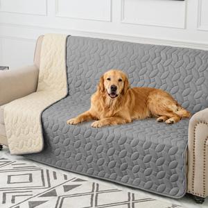 Ameritex Pet Bed Cover Dog Bed Blanket for Sofa and Furniture Waterproof New Pattern Design (52x82 Inch, Light Grey)