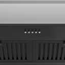 FIREGAS Black Range Hood Insert 30 Inch, 600 CFM Ducted/Ductless Convertible Built-in Kitchen Vent Hood, Stainless Steel Stove Hood with 3 Speed Exhaust Fan & Baffle Filters