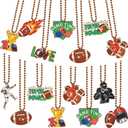 Ecally 30 Pcs Sport Theme Party Favors Bead Necklaces Colorful Sports Team Chain for Soccer Football Baseball Golf Club Party Favor Gifts Decorations Jewelry Supplies
