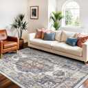 4x6 Living Room Area Rugs: Washable Boho Bedside Rugs Non-Slip Low Pile Small Carpet for Kitchen Bedroom Non-Shedding Floor Mat for Kids Room Office Dining Room(4x6Brick)