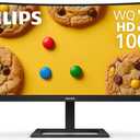 Philips 346E2CUAE 34'' Curved Frameless UltraWide QHD 3440x1440,100Hz 1ms MPRT, sRGB 121%, USB-C Charging, MultiView PIP/PBP, Height Adjustable, 4Yr Advance Replacement