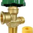 Propane Tank Adapter, 100LB Propane Vapor Tank Service Valve Coupler, Tank Service Valve (POL Connection, 3/4 Male NPT, Heavy Handle) - Fits for Grills, Heaters, RVs, Fryers & Outdoor Propane Setups.