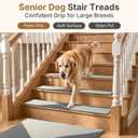 Stair Treads for Wooden Steps - Non Slip Carpet Stair Treads 15PCS Grey
