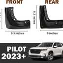 Muslogy for Honda Pilot 2023 2024 2025 2026 Mud Flaps Splash Guards Front & Rear Fender Mud Guard Accessories Compatible with 4th Gen Honda Pilot 2023-2026 Sport EX-L TrailSport Touring Elite