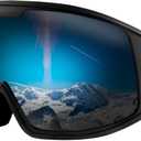 Ukoly Ski/Snowboard Goggles for Men Women, Snow Goggles HD Lens Anti-Fog Coating OTG Design UV400 Protection Windproof