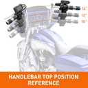 Pre-Wired 1 1/4" Fat 12" Rise Ape Hangers Handlebars Fit for Harley Touring Miter Cut Street Glide/Electra Glide/Ultra Limited 2014-2023, 1" Clamp Meathook Monkey Bar (Chrome)