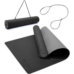 Ewedoos Eco Friendly Yoga Mat Thick TPE Yoga Mat Non Slip Yoga Mats Anti-tear Exercise Workout Mat for Women Men Kids Yoga, Pilates and Fitness