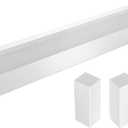 Upgraded 4 FT Baseboard Heater Cover with Left and Right Endcaps, Galvanized Steel Easy Slip-On Heater Cover for Replacing Old and Rusty Looking Electric and Hydronic Base board Heat Covers