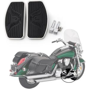 Areyourshop Motorcycle Front/Rear Footboards Floorboard for Honda Shadow Aero 750 VT750(Only for Models with 6mm Size Pin Hole)