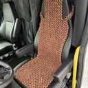 Extra Large Natural Wood Beaded Seat Cover Massaging Cooling Cushion for Truck, Trailer, Van (Truck (Semi, Trailer, Tractor, Work Truck))