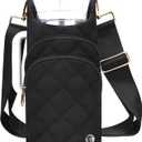 Water Bottle Holder with Strap for 30/32 oz, Crossbody Water Bottle Carrier Bag with RFID Blocking Phone Pocket
