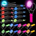 Liliful 16 Pcs Light up Gyro Wheel Retro Rail Twirlers Flashing Fidget Wheel Vintage Fidget Toy for Teens Gifts Christmas Stocking Stuffers, Wave and Circular Rail