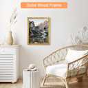 Wood 22x28 Frame Gold, Ornate Natural 28x22in Poster Picture Frame, Modern Golden 22 x 28inch Gallery Wall Photo Frame with HD Plexiglass, Horizontal Vertical Wall Mounting Display 1pcs