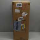 Allgala 2-PC Lantern Set 23 Inch Jumbo Deluxe Modern Indoor/Outdoor Candle Lantern Set Stainless Steel Frame Tempered Glass Rectangular Silver Chrome Color for Garden Poolside Fireplace Wedding. Glass piece missing