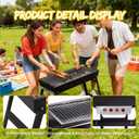 Portable BBQ Grill Home Charcoal Grill and Outdoor Folding Grill, Perfect for Traveling, Outdoor Cooking and BBQ, Camping, Picnics
