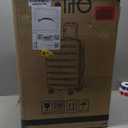 Coolife Luggage Suitcase Carry-on Spinner TSA Lock USB Port Expandable (only 28) Lightweight Hardside Luggage (Gray, S(20in_carry on))