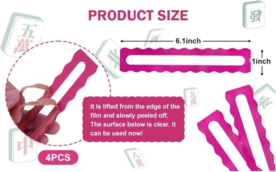 4PCS Mahjong 2025 Cards-Large Size Official Rule and 4Pcs Mahjong Card Line Reader