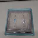 Henne Bery Sunken Pearls Heavy Duty Decorative Wall Plate Switch Plate Outlet Cover (Double Toggle, Heirloom Silver)