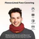 Adults Knit Thermal Neck Warmer Gaiter | Windproof Fleece-Lined Face Mask | Unisex Winter Scarf for Work & Ski Gear
