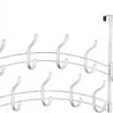 LYNK Professional Home Over The Door Hooks - 18 Hook Over The Door Hanger - Over Door Coat Rack - Hanging Towels or Clothes - Bathroom, Bedroom or Laundry Room - Lifetime Ltd. Warranty  White