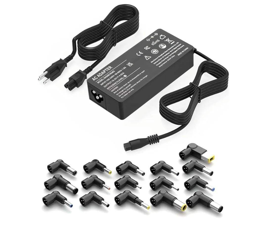 90W Universal AC Adapter Laptop Charger Compatible with Dell HP Acer Asus Lenovo IBM Sony Fujitsu Gateway Notebook Ultrabook Chromebook Power Supply Cord with 16 Tips