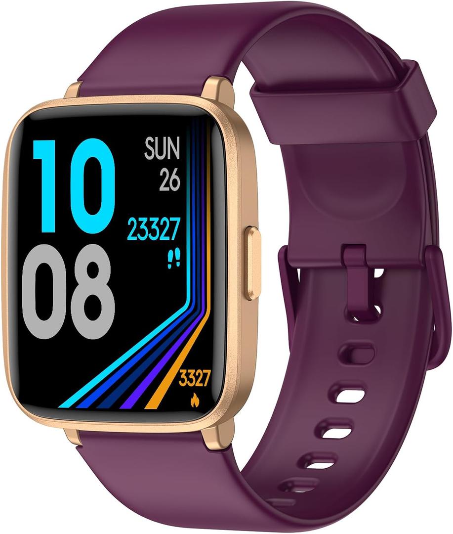 LIVIKEY Fitness Tracker Watch with Heart Rate Monitor, Activity Tracker with Pedometer, Sleep Monitor, Calories & Step Counter, IP68 Waterproof Smart Watches for Women Men Fitness Watch for Sports (Purple)