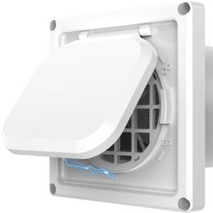 Dryer Vent Cover Outside 4 inch, Magnetic Door Design, Durable Airflow Vent with Lint Trap Screen, Thickened Material, 6 inch x 6 inch Size, White