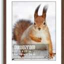 Solid Wood 22x28 Frame - Single Frame, Rustic Walnut 22 x 28 Poster Frame with Mat for 18x24, Picture Frames for Artwork, Puzzles, Photos and Movie Posters