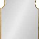 Kate and Laurel Vania Moroccan Arch Decorative Wall Mirror, 20 x 34, Gold, Modern Arched Scalloped Boho Mirror with Large Size for Stunning Home Decor