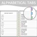 Iceemee Password Keeper Book with Alphabetical TabsSmall Password Books Password Notebook for Internet Website Address Log in Detail, Password Logbook Gifts for Home and Office (Flower Black)