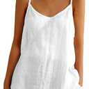 Womens Tank Tops Summer Casual Sleeveless V Neck Camisole Loose Fit Spaghetti Strap Cami Shirts, small
