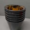 6Pcs Chandelier Shade for Candelabra Bulbs, Clip Mount Shade, 3.54" X 5.9" X 4.72" Small Lamp Shades Set of 6 for Chandelier Table Lamps Hallway Lamps,Black&Gold