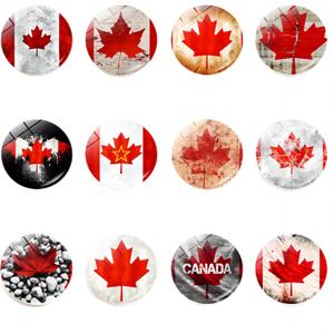 12Pcs Canadian Flag Refrigerator Stickers, Magnet Travel Souvenir Canada Refrigerator Stickers, Canada 3D Refrigerator Magnet Crystal Glass Fridge Stickers