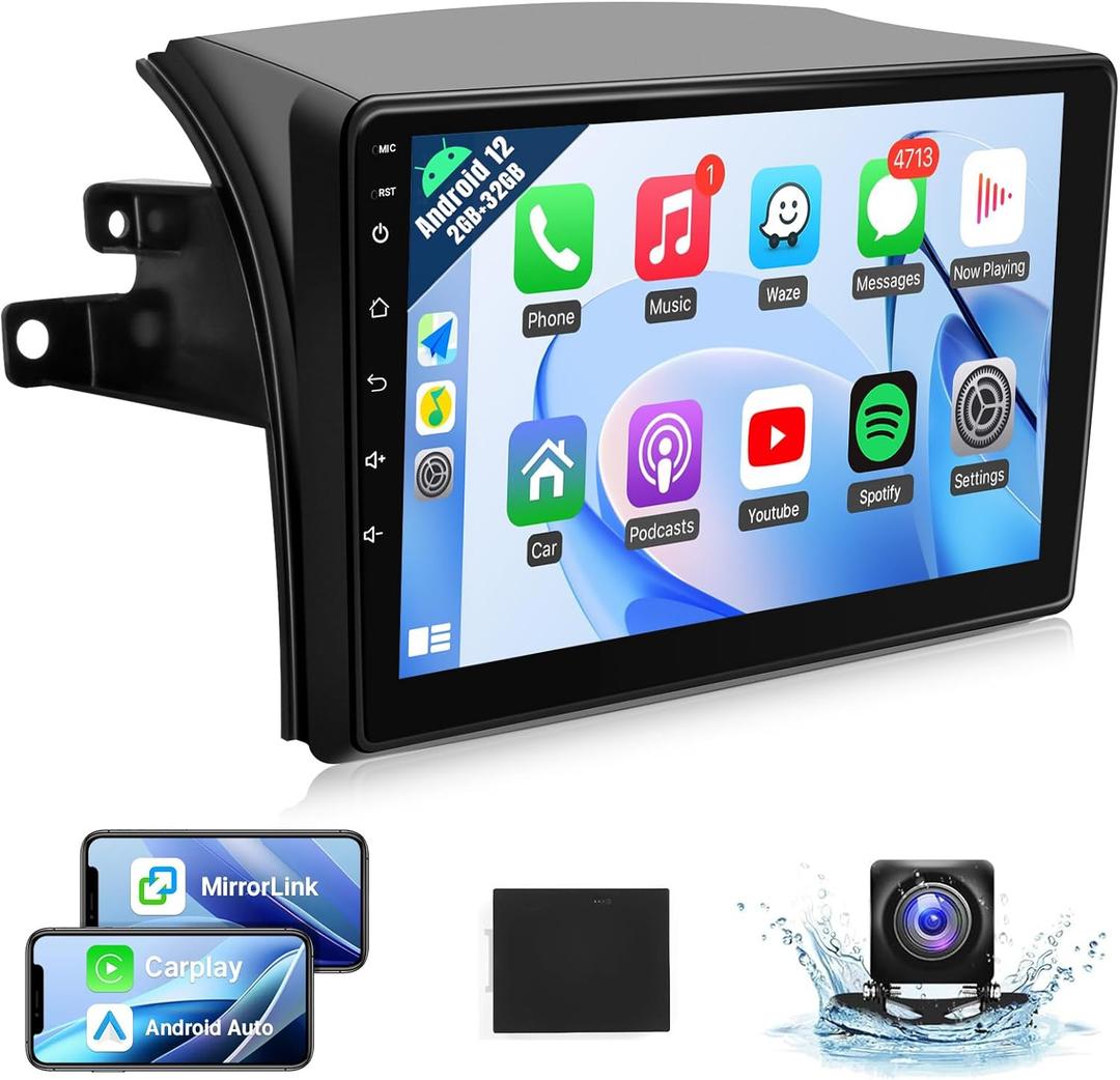 Naifay Android 12 Car Stereo for Toyota Sienna 2004-2010 9inch IPS Touch Screen for Toyota Sienna Radio with Wireless Apple CarPlay Android Auto Bluetooth GPS WiFi SWC - Support Original J.B.L System