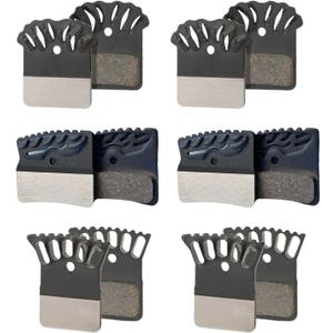 Inkesky Brake Pads Compatible with Shimano L05A/L04C, J05A/J04C, H03A/H03C - Semi Metallic with Cooling Fin (2 Pairs - 4 Pads)