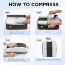 10 Set Compression Packing Cubes for Travel Essentials,Compressible Expandable Packing Cubes for Suitcase,OlarHike Luggage Organizer Bags for Travel,Handy Helper for Organizing Clothes(Black)