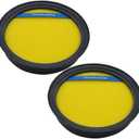 EZ SPARES Relacemen for Eureka DCF25 DCF-25 Filter,Eureka Part 67600.Fits SuctionSeal (AS1100 Series) Endeavor NLS (5400 Series), Nimble EL8600 Series(2PCS) (Yellow)