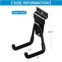 12Pack Slatwall Hooks Heavy Duty Slatwall Accessories Garage Slatwall Hooks and Hangers Small U Hook(Black)