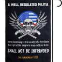 5 x 2nd Amendment 1789 Flag, 17.52x12.4 Inch USA Patriotic Skull Flag Second Amendment Sign The Right of The People to Keep and Bear Arms Shall Not Be Infringed Double Sided Garden Flag for Decoration