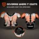 Legion Youth Football Shoulder Pads, Patents Pending, Lightweight, Optimized Mobility, Enhanced Impact Protection, Industry-Best Ventilation and Cooling (M-80, X-Small)