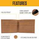 Carhartt Men's Casual Saddle Leather Wallets, Available in Multiple Styles and Colors (Black (Bifold))