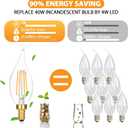 GoBright Dimmable E12 Candelabra LED Light Bulbs 40W Equivalent, 2700K Soft Warm White Chandelier Light Bulbs, 4W 460 LM Flame Tip Candle Light Bulbs, 12-Pack
