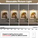 Tassuowell Hardwired Picture Light,24 Inch Dimmable Art Light for Paintings,14W,3000K Warm White,Antique Bronze Rotatable Picture Frame Lights for Wall Art,Gallery,Portrait,Dartboard,Mirror, 23.62 inch Dimmable