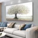 Yuaxker Tree of Life Wall Decor Gold Wall Art Large Landscape Art Modern Minimalist Canvas Painting for Living Room Bedroom Dining Room Office Home Decor 30x60 Inch