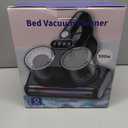 Mattress Vacuum Bed Vacuum Cleaner 16Kpa Suction 253.7nm UV-C Light, 140°F Heated Air, 30000 RPM Brush roll, Ultrasonic, HEPA Filter, Handheld Vacuums for Carpet/Sofa, 500W Corded, (Pitch-Black)