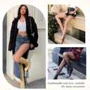 3 Pairs Sheer Pantyhose for Women T-Crotch Tights 20D Ultra Thin High Waist Stockings, Small