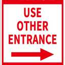 Please Use Other Entrance Sign Aluminum 12x8 Inch Right Arrow Metal Waterproof for Enter Outdoor Business Office 2 Pack