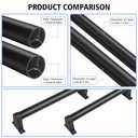 Industrial Stair Railing Metal Hand Rails for Indoor Stairs Wall Mount Staircase Handrails 1.5" Pipe Stair Handrail for Steps Black Aluminum Stairway Railing for Outdoor & Indoor Stairs 5ft