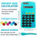 18 Pieces Bulk Pocket Size Student Function Calculator Mini Colorful Basic Solar Battery Calculator for Christmas Student School Gifts Home Office Desktop Accounting Tools