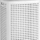 SONGMICS Laundry Hamper with Lid, 75 L Ventilated Basket, Cutout Handles